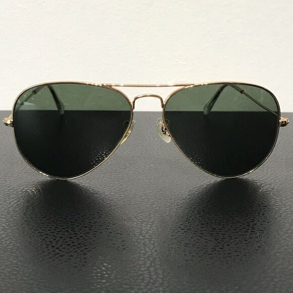 Ray Ban Aviator Classic Polished Gold Black With Case - Picture 5 of 16